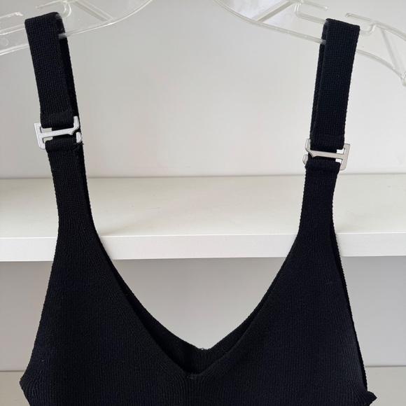 DION LEE Black Lock Slit Tank Top - Picture 4 of 8